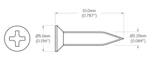 Screw 2,5x10mm black