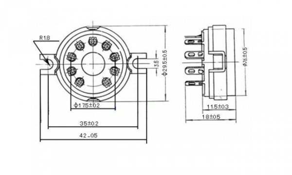 Socket 9 Pin Magnoval