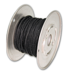 Wire solid core black 22AWG (0,35mm2)