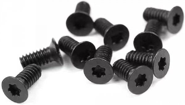 Countersunk screw, torx M5x12, black