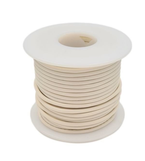 Wire copper white 18AWG (0,75mm²)