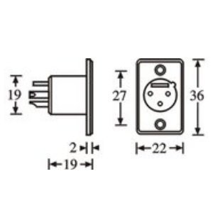 Jack - XLR male 3p AH