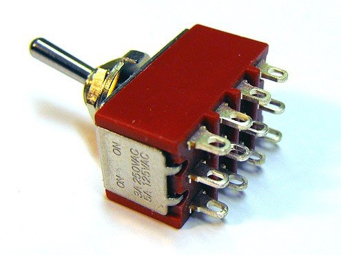 Przełącznik dźwigniowy 4PDT M402 mini