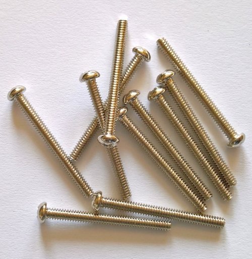 Śruba niklowana #3-48 pickup (32mm)