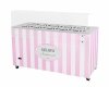 Dystrybutor do lodów | witryna do lodów | konserwator | retro | 10 tub | okrągłe kuwety | 1503x670x895 mm | GELATO POZETTI 10 PINK