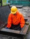 WATERPROOF OVERALLS FOR DRAINING CANAL'S WORKERS WITH PVC SAFETY BOOTS S5 304/K