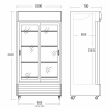 Szafa chłodnicza przeszklona SD802BSLE | 2-drzwiowa | drzwi przesuwne | 690 l (RQ801SL)