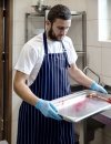 WATERPROOF APRON WITH STRIPES 202 75/75