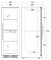 Winiarka | chłodziarka do wina | dwustrefowa | 461 l | na 138 butelek | 595x682x1764 mm | SV1382B