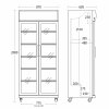 Szafa chłodnicza przeszklona SD881BHE| 2-drzwiowa | drzwi skrzydłowe | 569 l