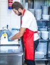 Fartuch wodoochronny z nadrukiem SMACZNEGO 80/60 