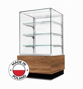 Witryna cukiernicza chłodnicza Dolce Visione Premium 700 | wnętrze ze stali nierdzewnej | 700x670x1300 mm 