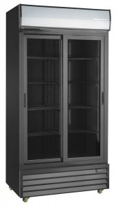 Szafa chłodnicza przeszklona RQ801SL-BLACK | 800l | drzwi przesuwne | czarna (SD801SL)