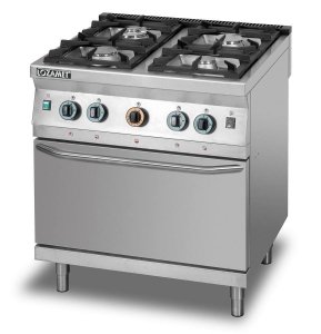 Kuchnia gazowa 4-palnikowa z piekarnikiem gazowym GN2/1 L900.KG4 PG Lozamet