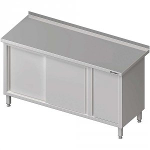 stół przyścienny z szafką (P),drzwi suwane 1400x600x850 mm