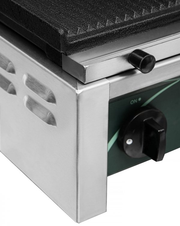 Grill elektryczny kontaktowy panini RN101-A | 2 płyty ryflowane