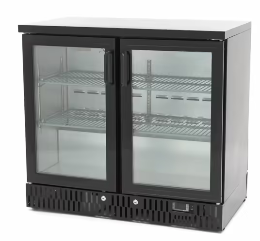 Barowa szafa chłodnicza RQ-208HCM | drzwi skrzydłowe | 2-drzwiowa | 227l