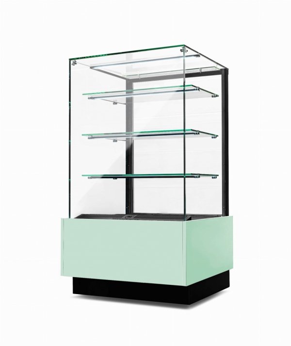 Witryna cukiernicza neutralna Dolce Visione  Neutro  Premium 700 | wnętrze ze stali nierdzewnej  | 700x670x1300 mm