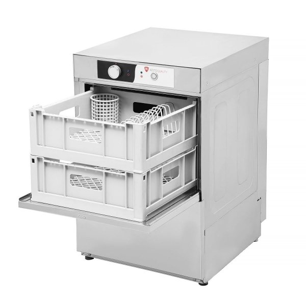 Zmywarka do szkła i talerzy RQ400DP | kosz 400X400 | 470x530x725 mm | 3,05kW | 230V | pompa spustowa