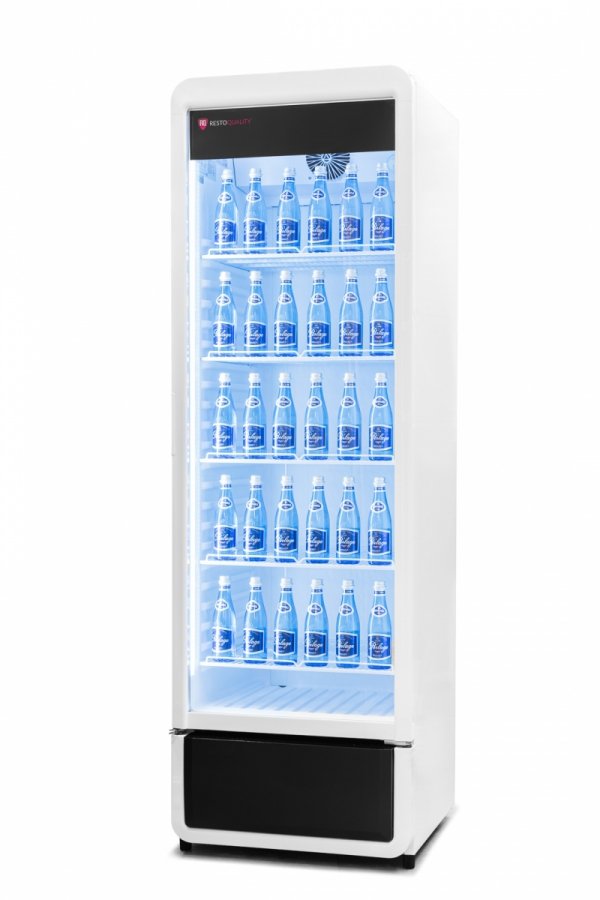 Szafa chłodnicza przeszklona biała RQ380 | 595x600x1870 mm | 377 l