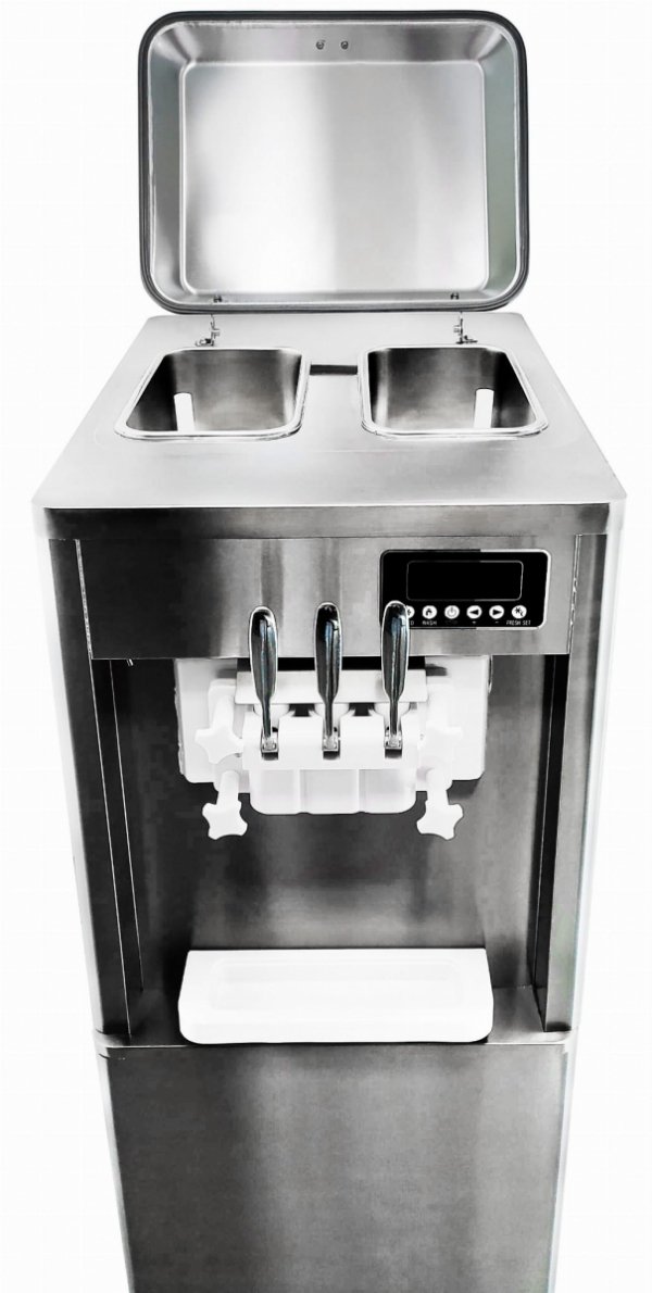 Maszyna do lodów włoskich RQMG38 | 2 smaki +mix | automat do lodów | nocne chłodzenie | pompa napowietrzająca | 2x7 l