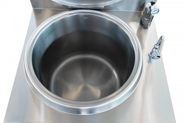 Kocioł warzelny gazowy z grzaniem pośrednim | opcja mieszadła | 14,5 kW | 100 l | 900x900x900 mm | RQLR-102G