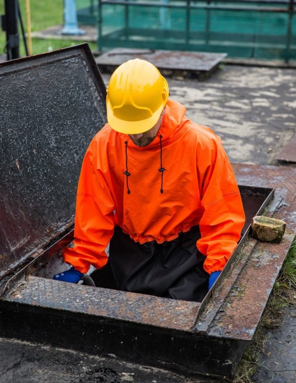 WATERPROOF OVERALLS FOR DRAINING CANAL'S WORKERS WITH PVC SAFETY BOOTS S5 304/K