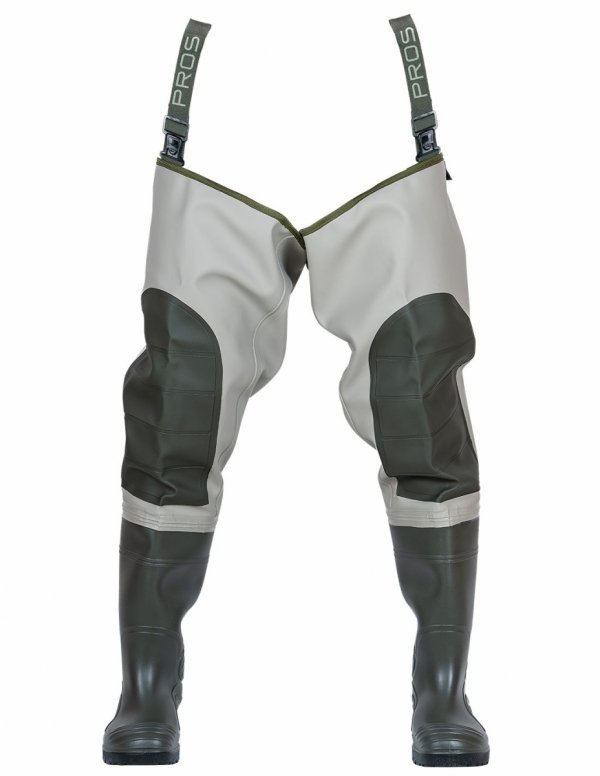 WATERPROOF THIGH WADERS PREMIUM 400P WITH KNEE REINFORCEMENT WRP02