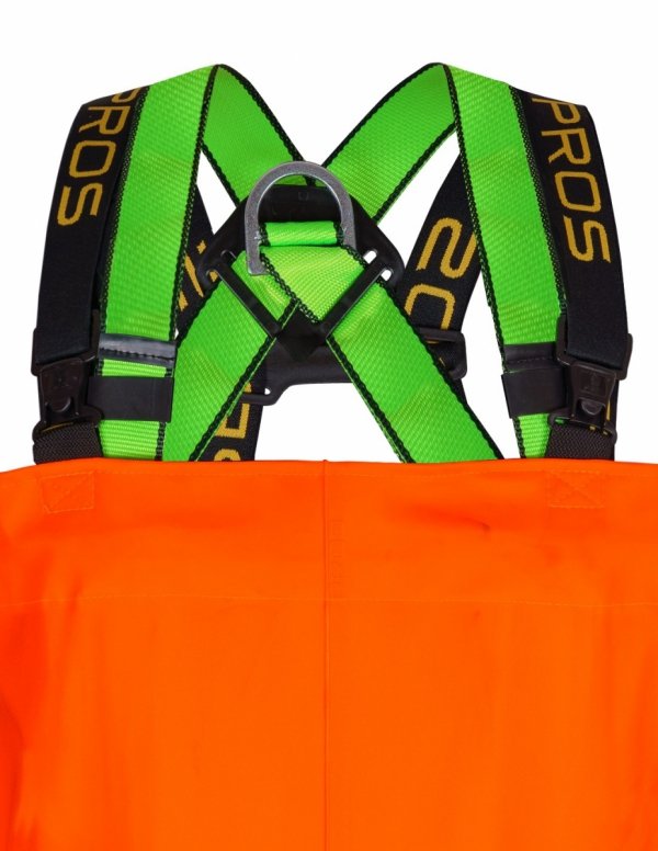 WATERPROOF FLUO CHEST WADERS MAX S5 (SAFETY BOOTS S5 AND KNEE REINFORCEMENT) SBM01 FLUO