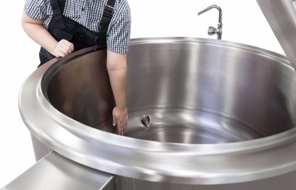 Kocioł warzelny gazowy z grzaniem pośrednim | opcja mieszadła | ekran dotykowy | 48 kW | 300 l | 1320x1330x940 mm | RQK-305GR