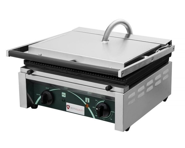 Grill elektryczny kontaktowy panini RN101-A | 2 płyty ryflowane