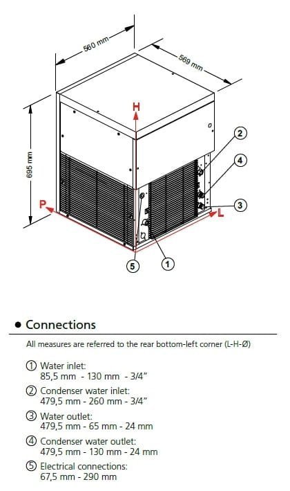 Kostkarko-grudkarka do lodu Frozen Stone  | 250 kg/24h | system chłodzenia powietrzem | MGT560A