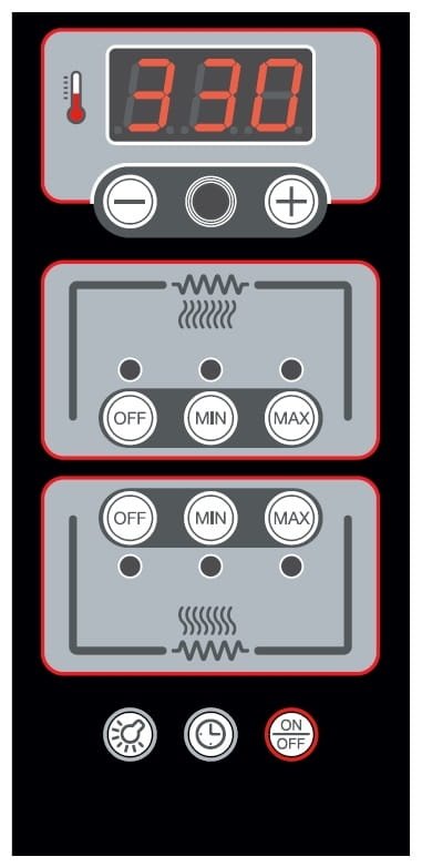 Piec do pizzy elektryczny Cuppone Donatello | jednokomorowy | panel cyfrowy | 6x35 | DN635/1 CD