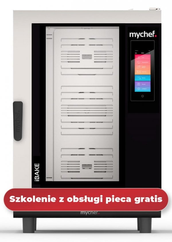 Piec konwekcyjno-parowy elektryczny | piekarniczo-cukierniczy | automatyczny system myjący | 10x600x400 |  18,9 kW | 400 V | Mychef iBake 10E TSC | System TSC - najwyższa stabilność temperatury