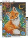 Haft Diamentowy Lisek w Krainie Gwiazd 30x40 cm
