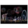 Magiczna Zdrapka Panorama Singapuru 40x28 cm