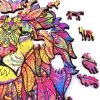 Puzzle Drewniane Groźny Lew A5