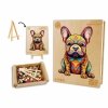 Puzzle Drewniane Słodki Buldożek M