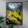 Malowanie Po Numerach Zestaw Wioska w Górach 40x50