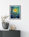 Haft Diamentowy Słońce i Księżyc - Miłość 30x40 cm