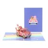 Kartka Pocztowa Okolicznościowa 3D Pop-up Ślub - Weselne Auto