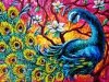 Haft Diamentowy Magnolia i Pawie Pióra 30x40 cm