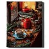 Malowanie Po Numerach Zestaw Cappuccino przy Oknie 40x50