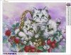 Haft Diamentowy Słodkie Kotki Trzy 45x55 cm