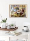 Haft Diamentowy Leśna Ławka 45x55 cm K