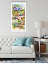 Haft Diamentowy Kwiecisty Domek 45x85 cm