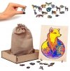 Puzzle Drewniane Kolorowy Lis A4