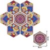 Haft Diamentowy - Podkładka Podkładki pod szklanki - Plaster Miodu - Mandala