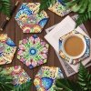 Haft Diamentowy - Podkładka Podkładki pod szklanki - Plaster Miodu - Mandala 2