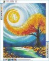 Haft Diamentowy Magiczne Drzewo - Schyłek Lata 40x50